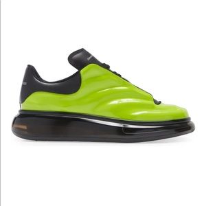 Alexander McQueen Neon Green and Black Sneakers